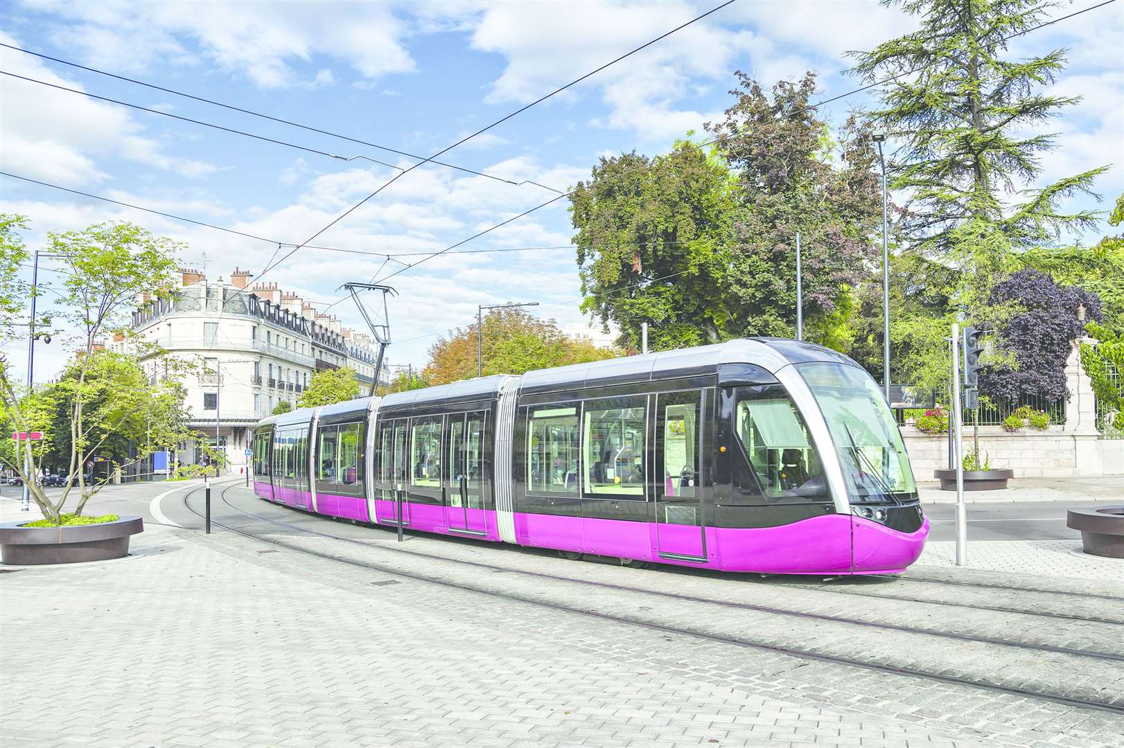 Would trams, as pictured here in Dijon in France, work well in Canterbury?