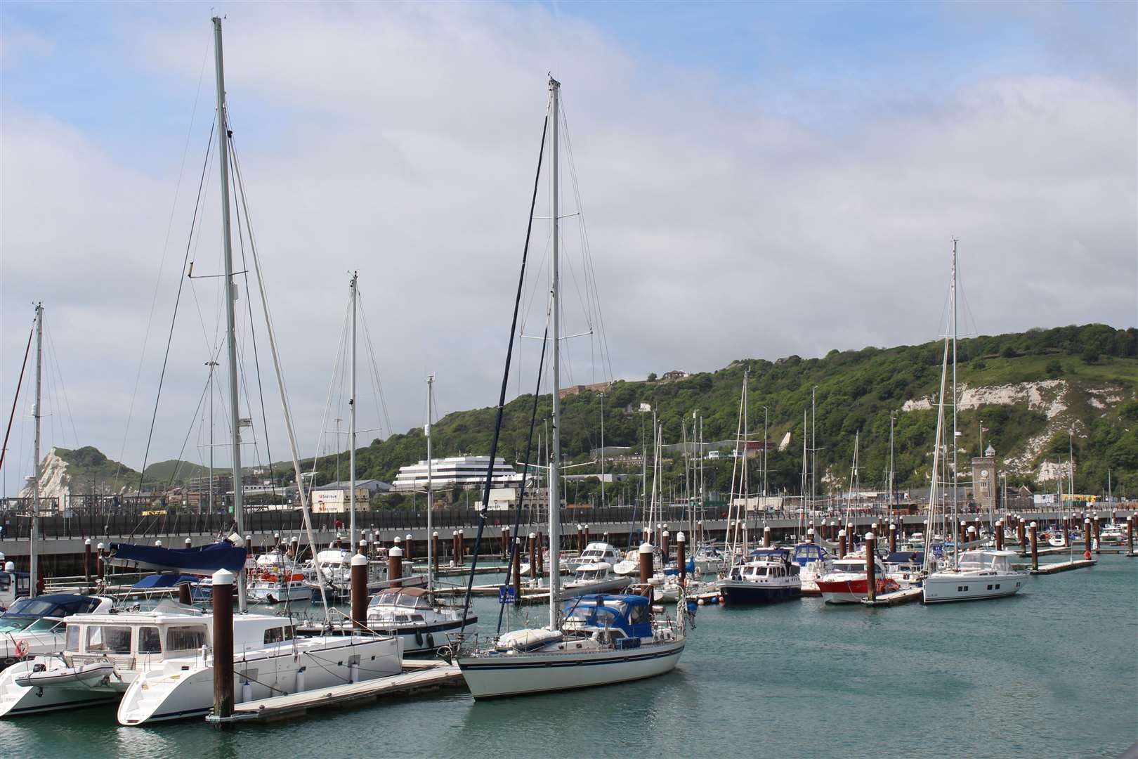 Boats have moved into the new marina - three years after it was built. Picture: Port of Dover