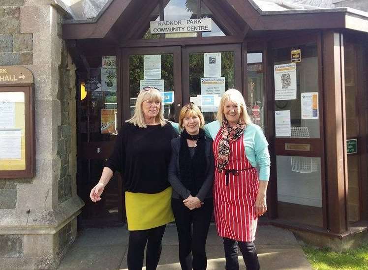 Left to right: Volunteers Marian Shipley Hall, Pauline Jackson and Pam Jones outside the United Reformed Church which is up for sale. Picture: Pam Jones