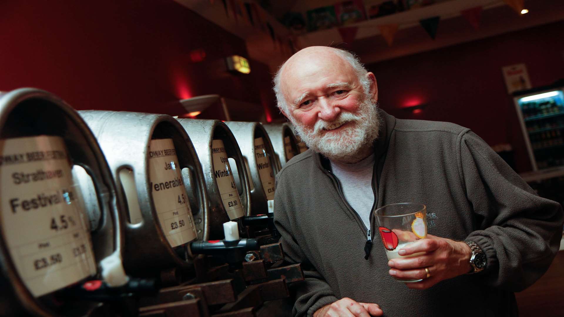 John Brice at the opening of the Medway Beer Festival