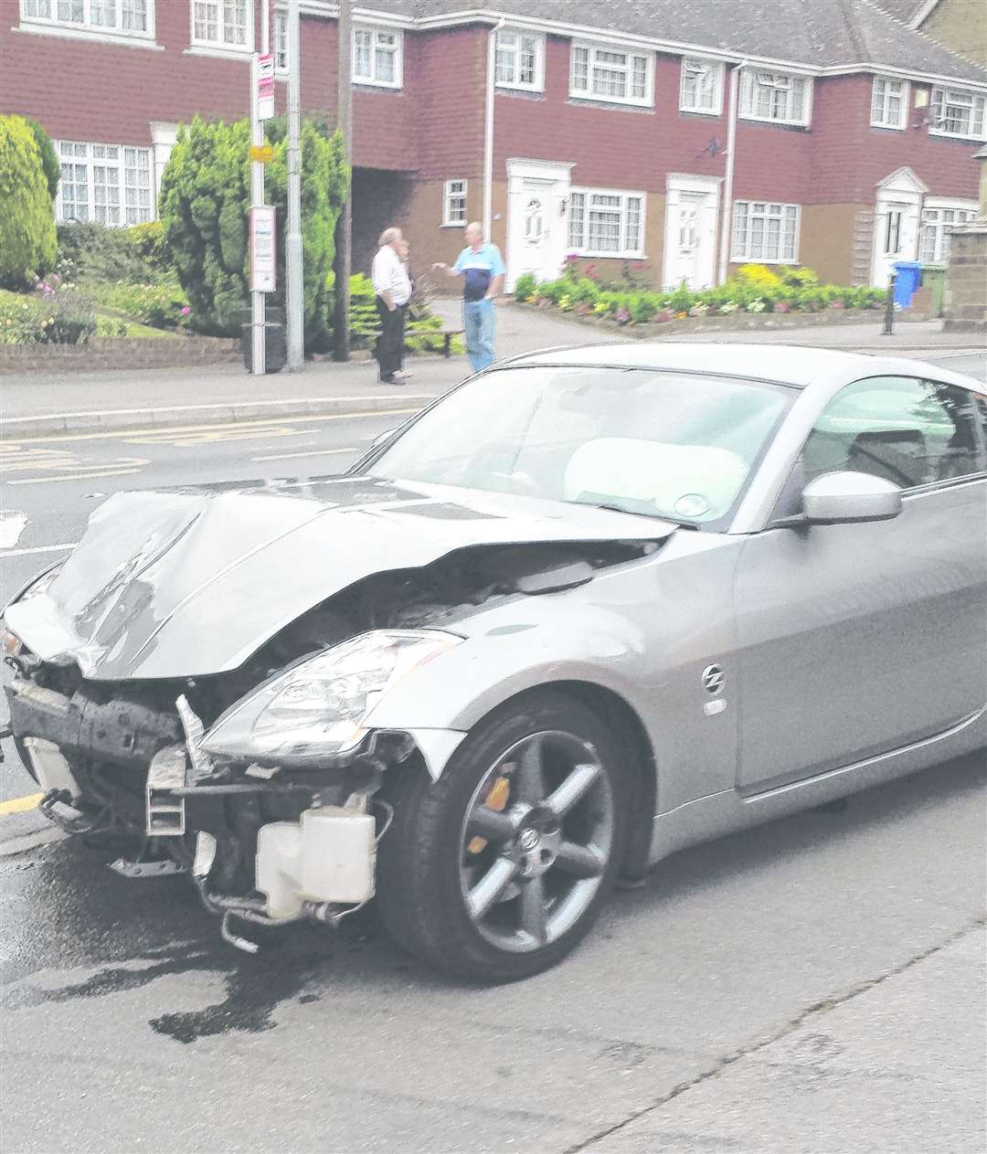 This Nissan 370Z was involved in an accident with a Toyota Auris in the London Road, Teynham, close to the Dover Castle Inn, at around 8.30pm on June 26, 2013