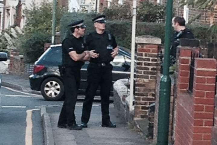 Armed police at the scene of the siege in Maidstone