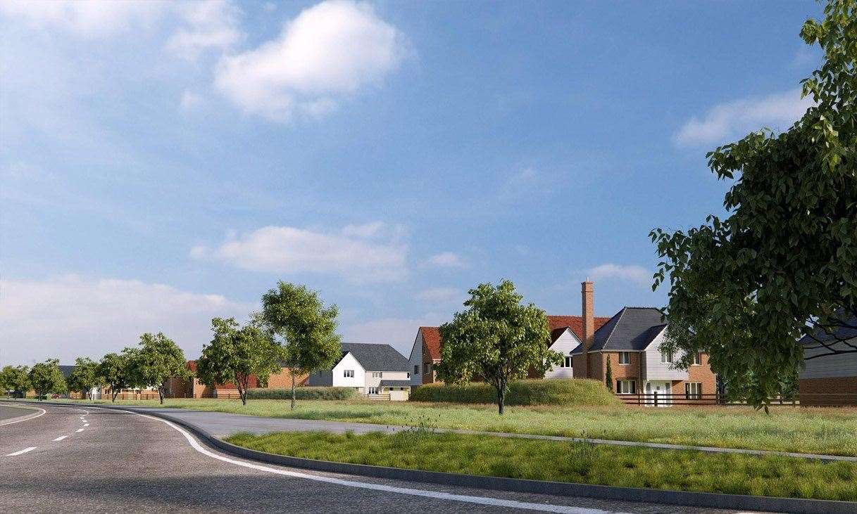 CGI plans of the Hoplands Farm development