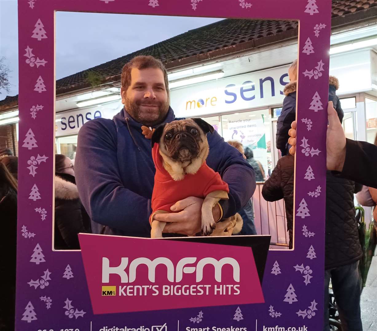 Even dogs were getting in on the act at the 2022 Rainham Christmas lights switch-on