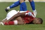 Ricky Shakes picked up an ankle injury against Stevenage