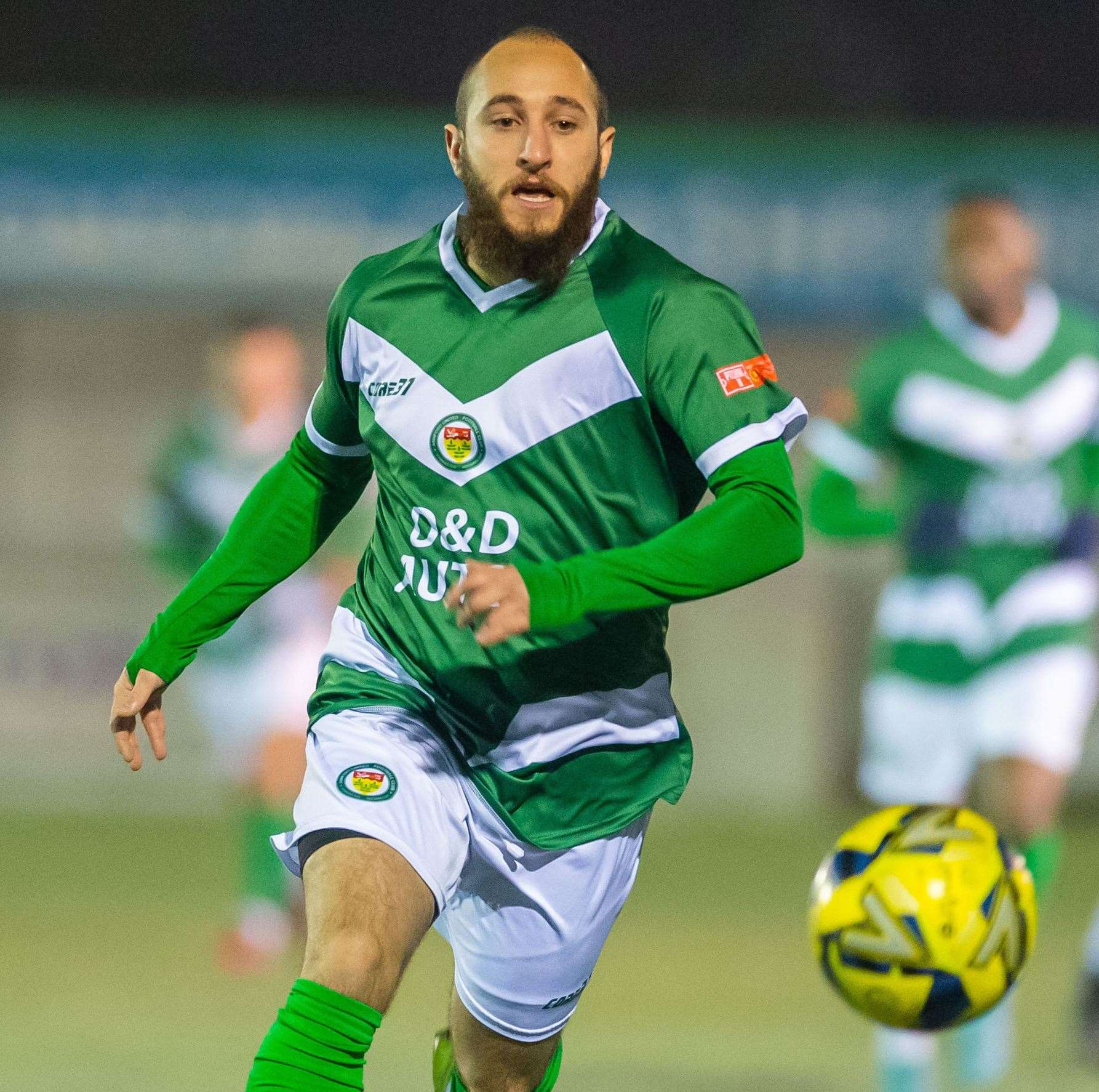 Adem Ramadan - netted in a big win for Erith Town. Picture: Ian Scammell