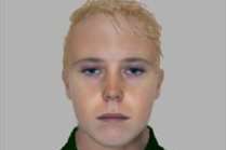 The suspect is described as 16 to 17 years old with short, straight, blond hair. Picture: Kent Police