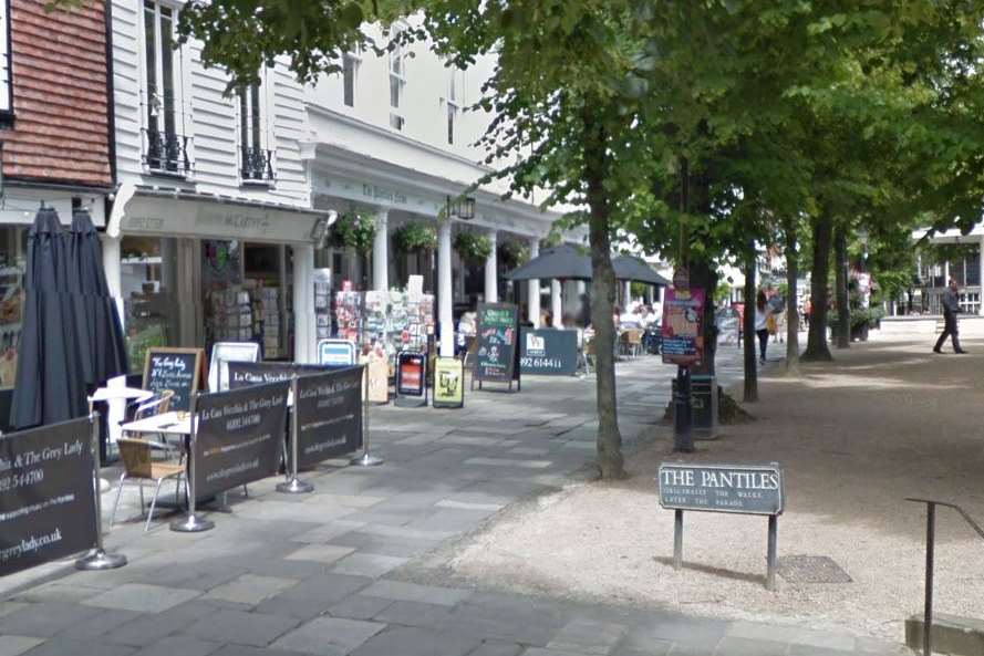 The Pantiles in Tunbridge Wells. Google Street View