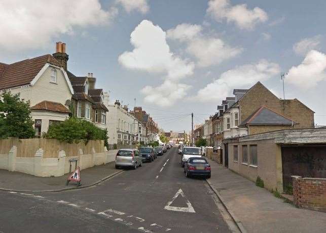 The delivery van was taken from Codrington Road in Ramsgate. Picture: Google Street View
