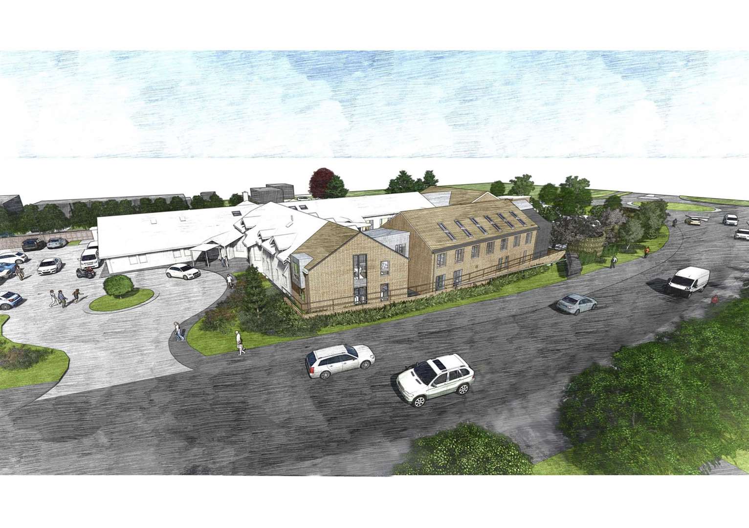 ellenor Hospice, in Northfleet, is extending the building. This is an artist's impression of the upgraded facilities.