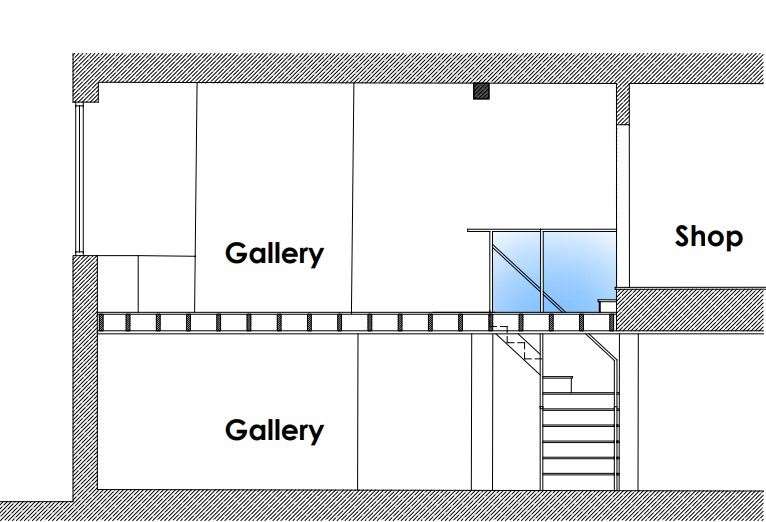 A staircase is needed so customers can access the downstairs gallery at Taylor-Jones & Son in Deal High Street