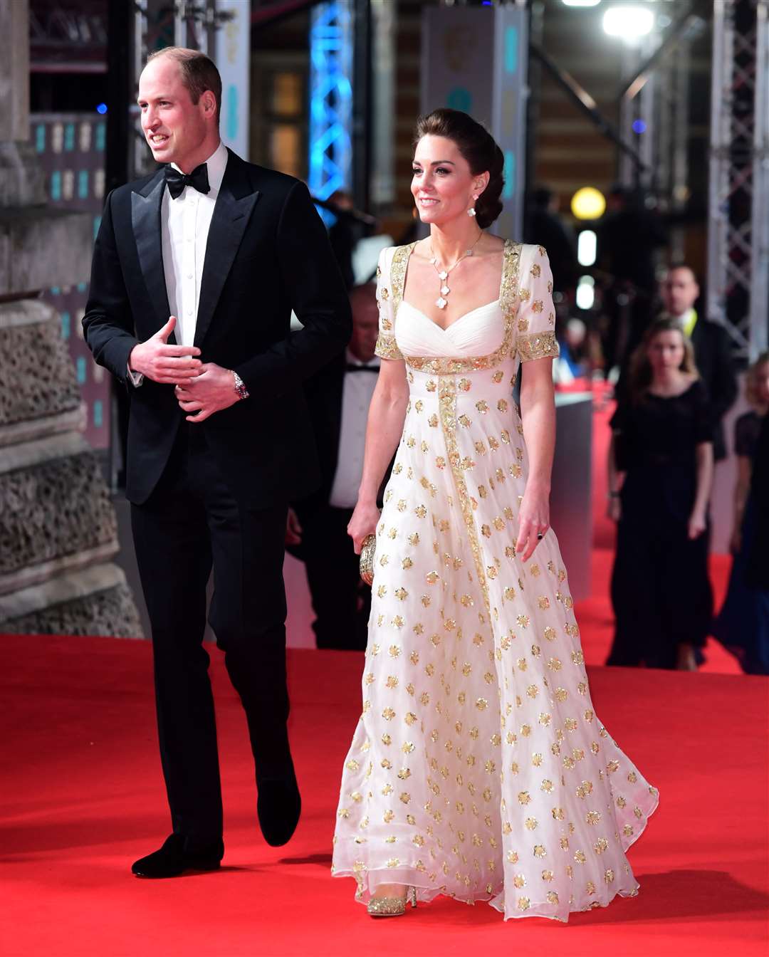The duke and duchess on the red carpet at they attend the Baftas in February (Ian West/PA)