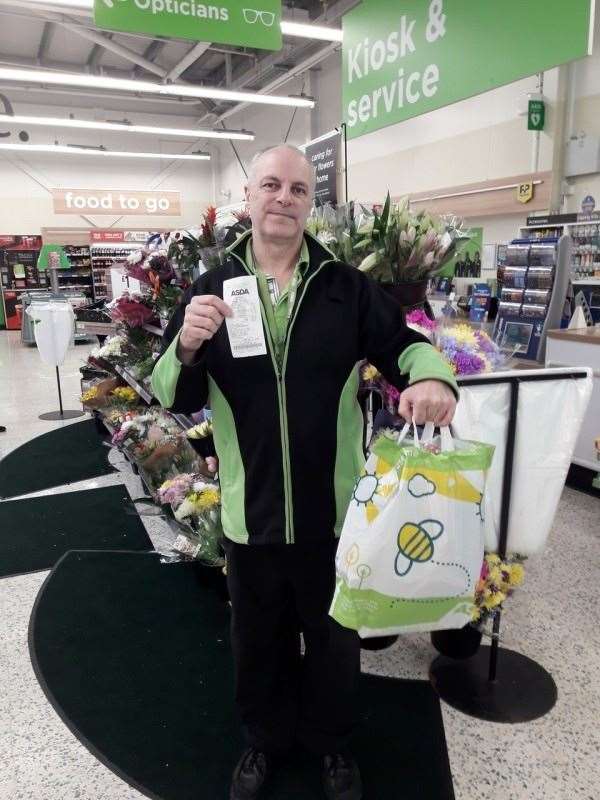 Asda worker Keith Smith stepped in to buy a customer's shopping when they forgot their PIN number