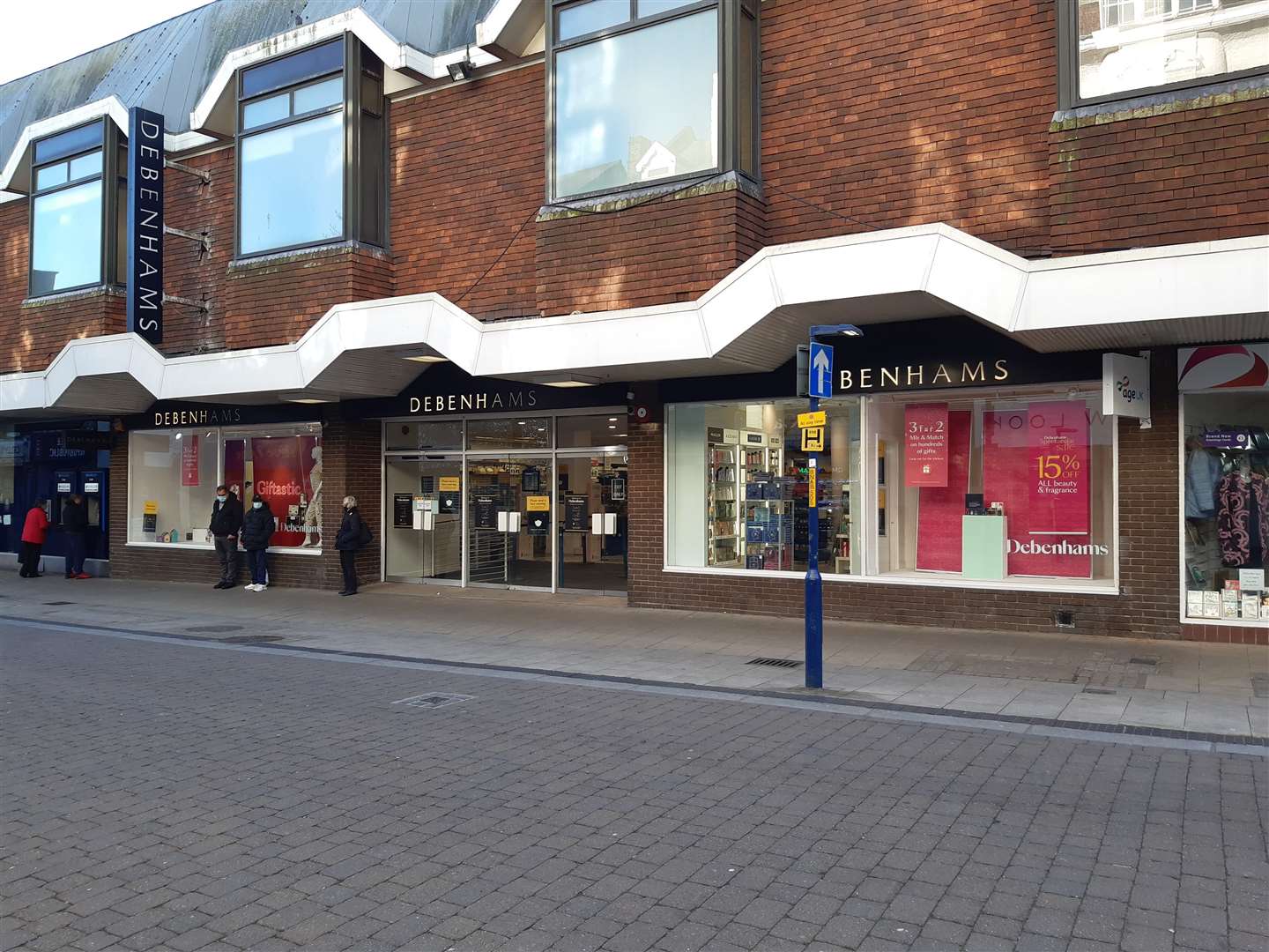 Debenhams in New Road, Gravesend, today, when it was announced the firm was being wound down