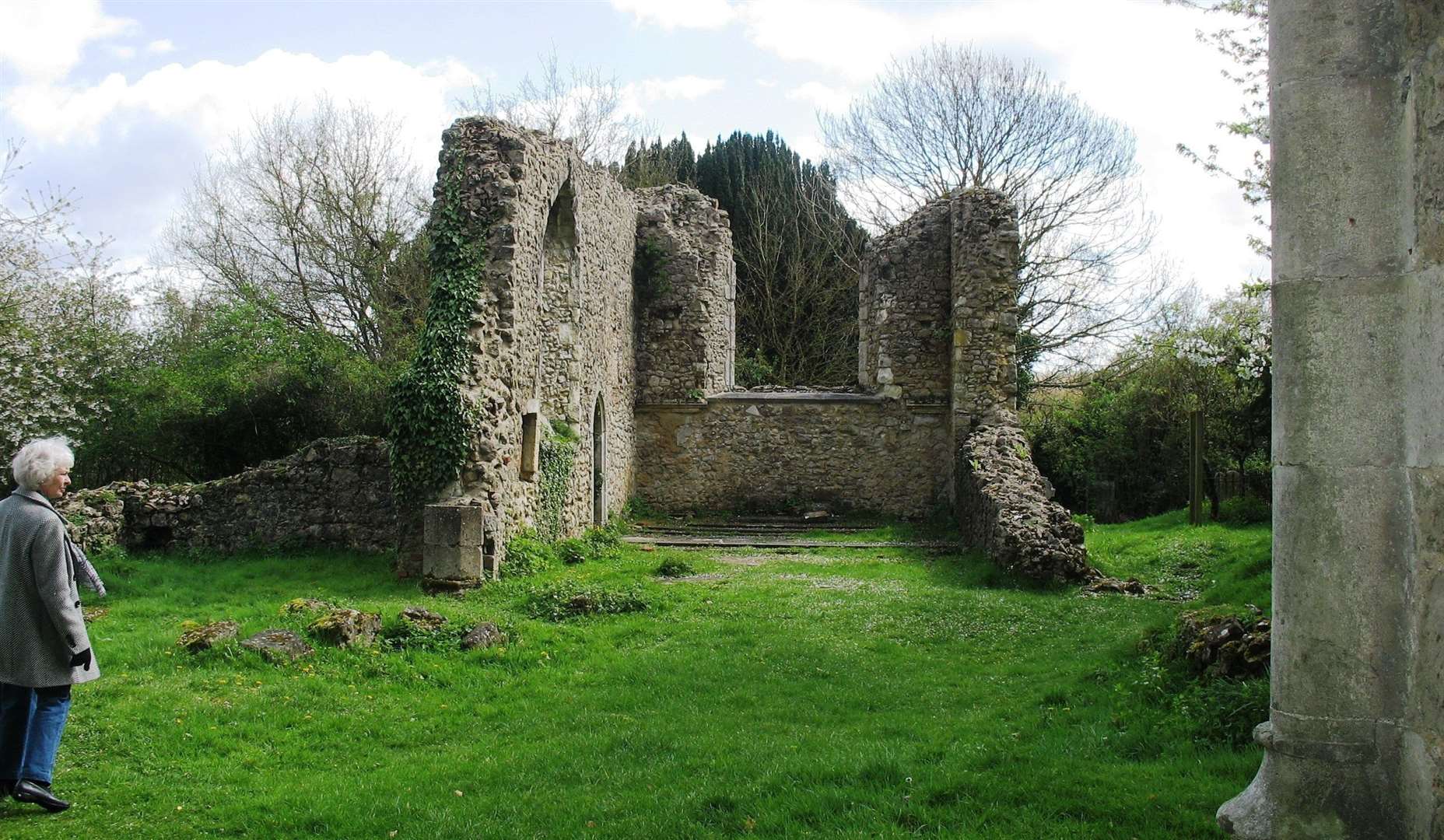 The remains of the church today - the damage caused by the bomb in 1944. Picture: Paul Tritton
