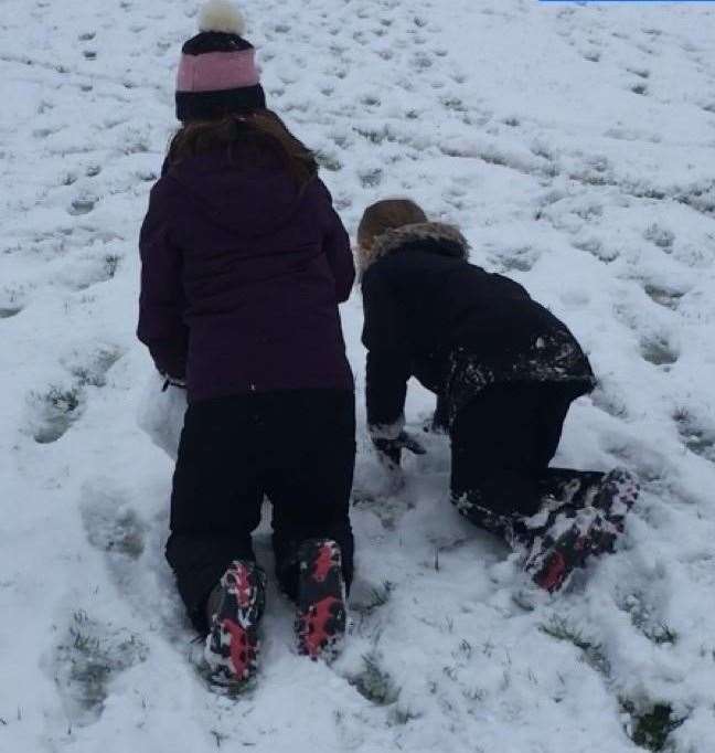 The children certainly enjoyed the snow this week