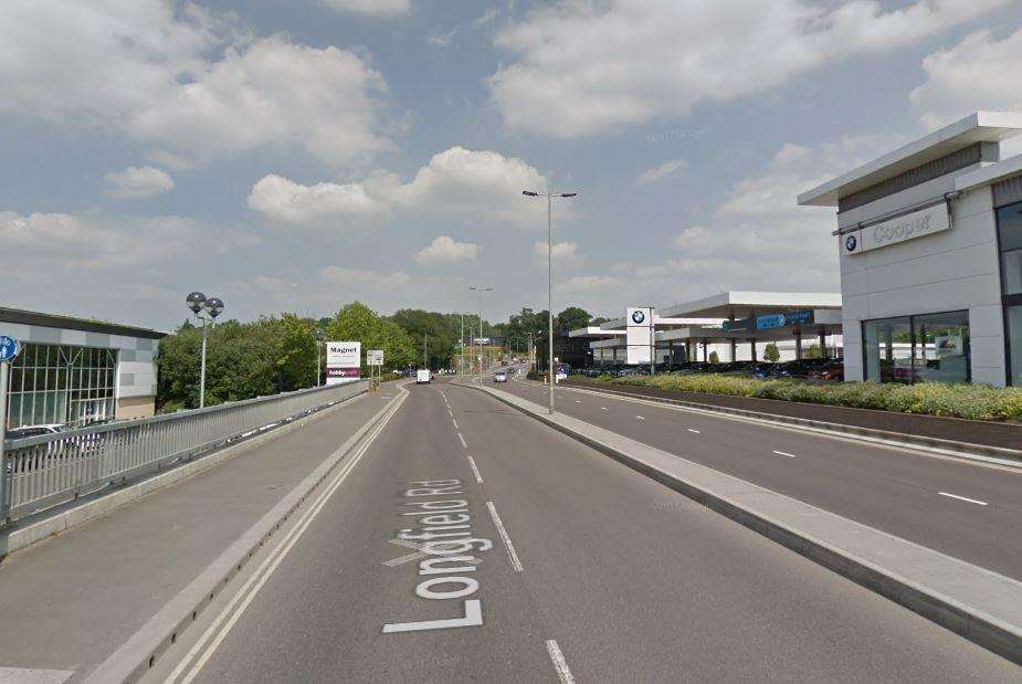 A rubbish fire broke out behind two commerical properties in Longfield Road. Picture: Google Maps (2864445)
