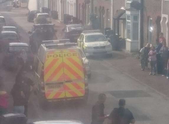 Several police vehicles were called to the scene. Picture: Ben Cooper