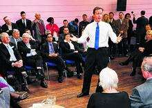 Conservative leader David Cameron speaks at Gillingham's Sunlight Centre. Picture: Andy Payton
