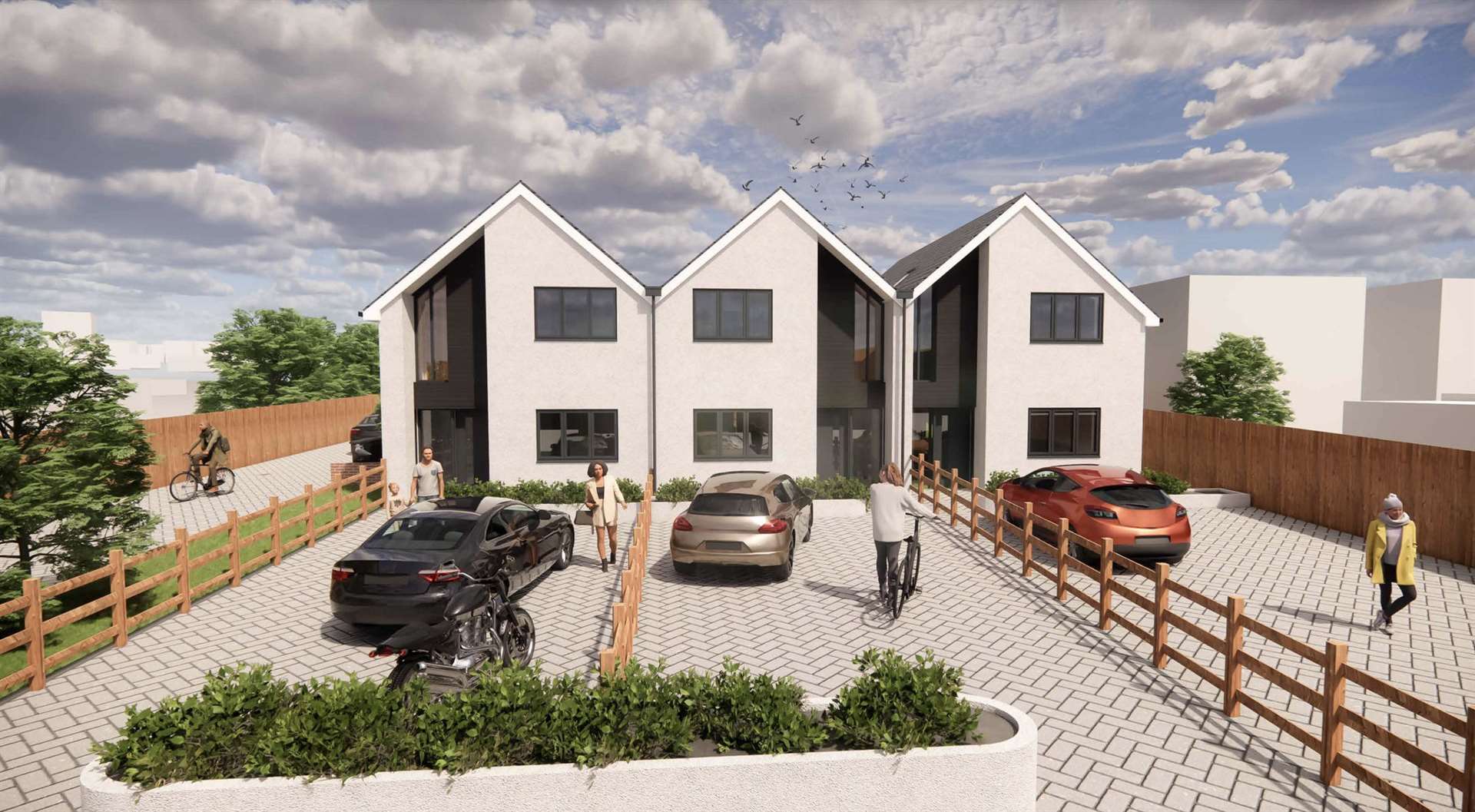 Councillors say the homes look “stark” and out of character. Picture: OSG Architecture