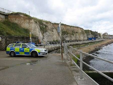 Police were on standby as a search was mounted in Margate