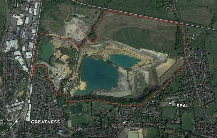 Plans for 950 homes at Sevenoaks Quarry have been approved by the council. Picture: David Lock Associates/Tarmac