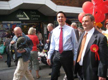 Ed Miliband in Gravesend town centre