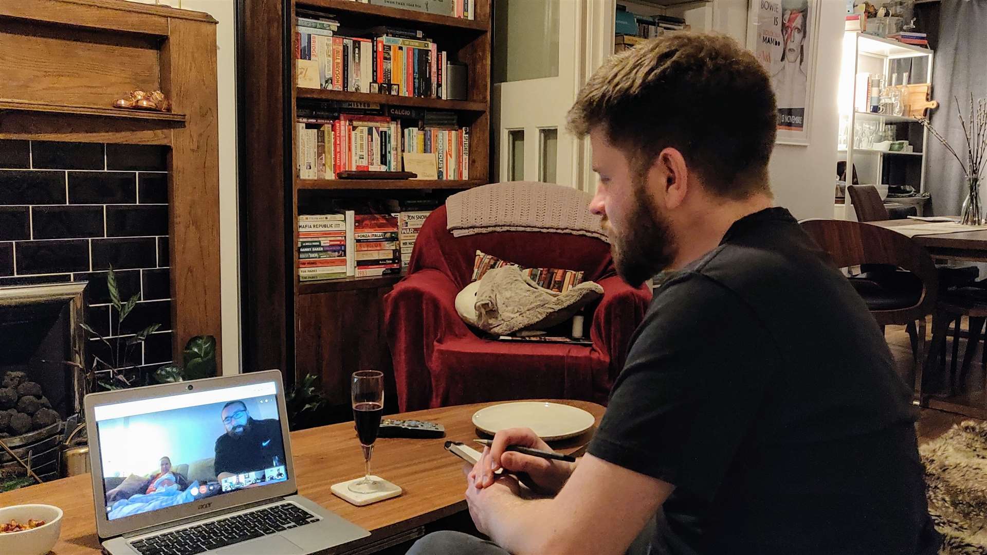 We kicked things off with some pictures of Kent Online staff at home. Here's reporter Rhys Griffiths taking part in a virtual pub quiz with friends