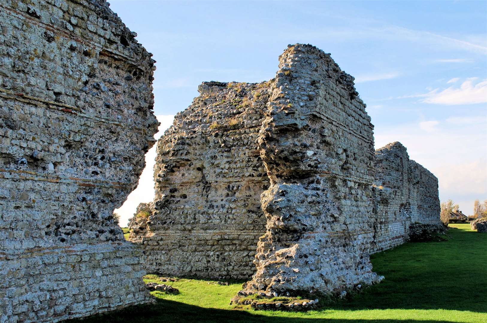 Richborough Roman Fort was the first permanent Roman settlement in Britain after the invasion by Emperor Claudian in 43 AD. Image: John Lambshead