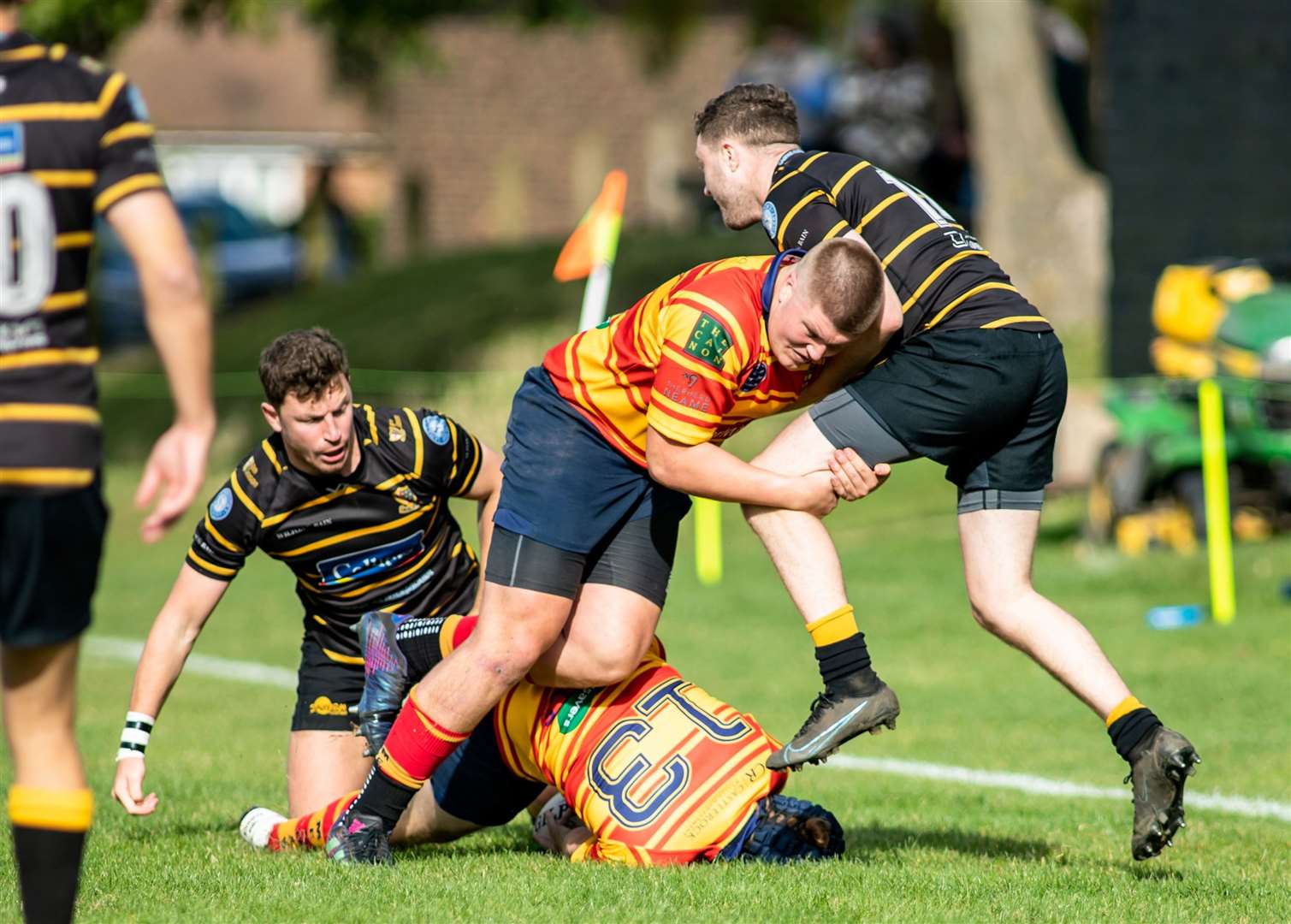 Medway's Josh Knight gets stuck in against London Cornish. Picture: Jake Miles Sports Photography