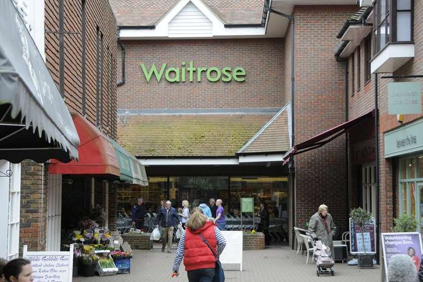 Waitrose in Sayers Lane, Tenterden, where a pedestrian was reportedly hit by a lorry.