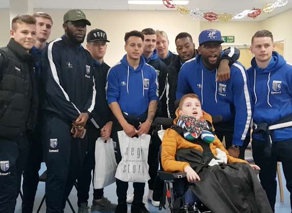 George Cooper, 11, with some of the squad