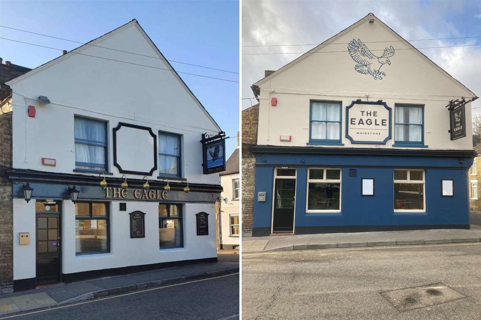 The before and after of The Eagle pub thanks to the £100k transformation