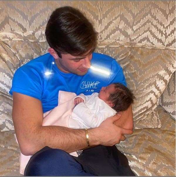 Jack Fincham announced the birth of Blossom Fincham on Saturday, January 25. Picture: @jack_charlesf