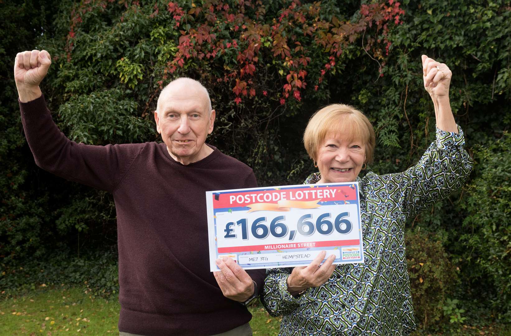 Tony and wife Jackie won £166,666