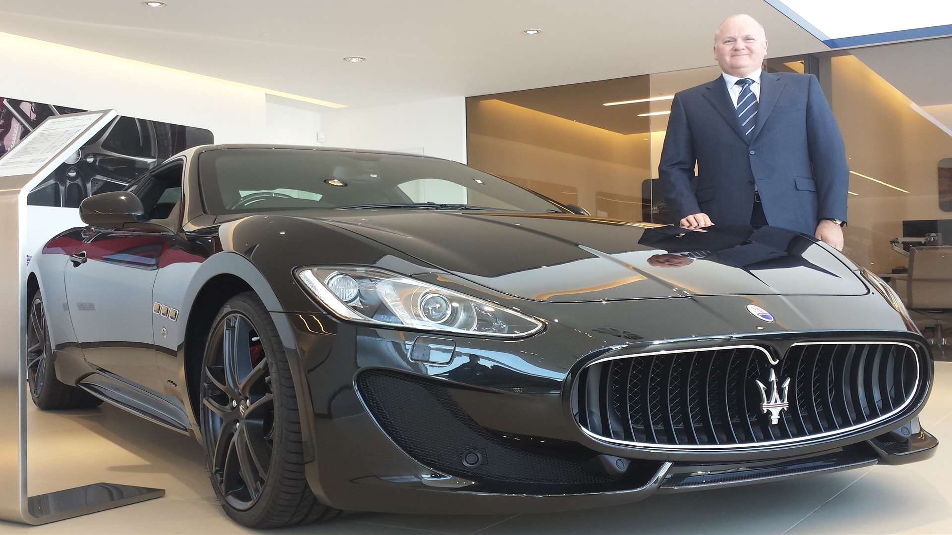 Motorline joint managing director Gary Obee at the new Maserati dealership in Maidstone