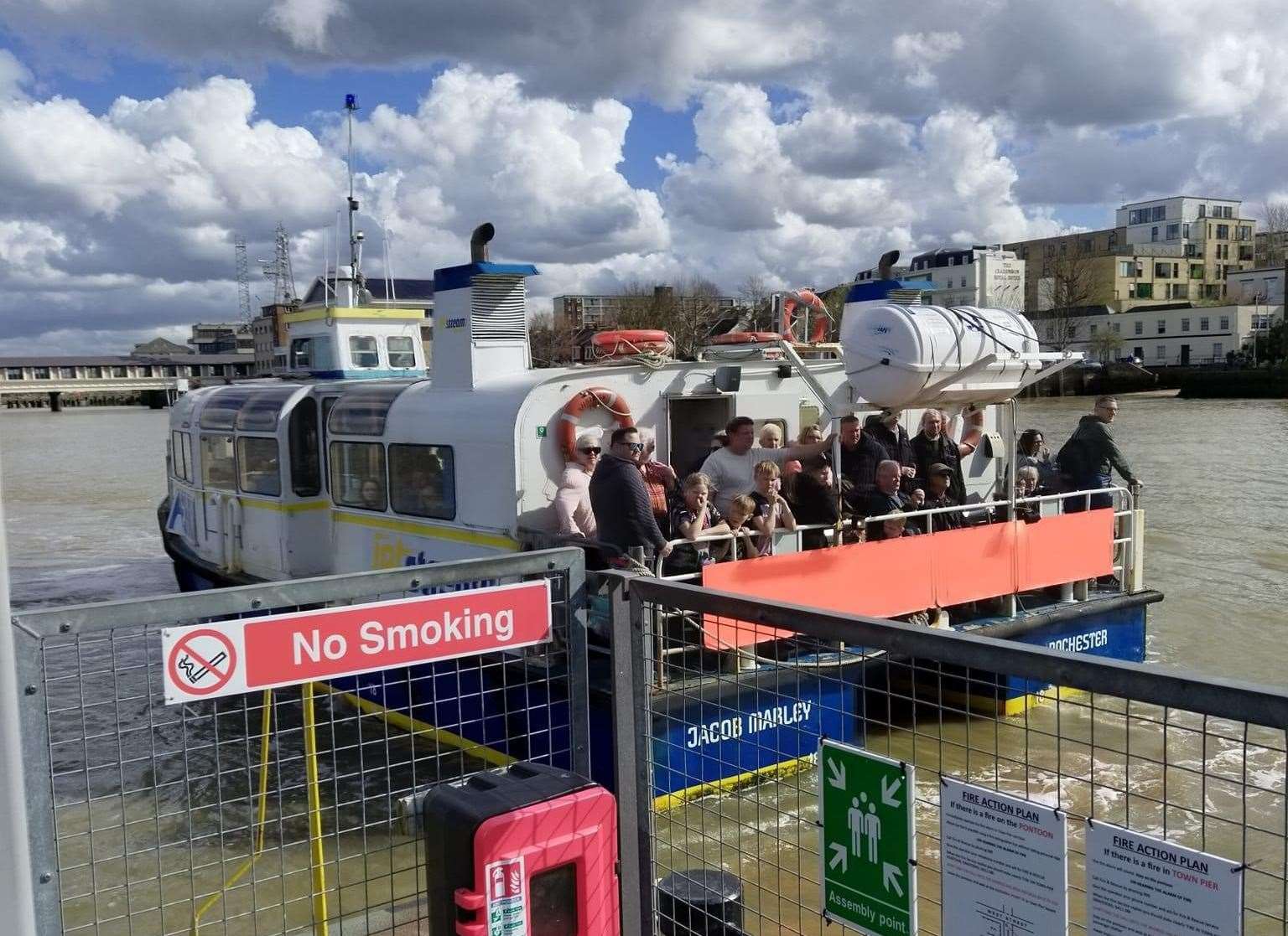 Today marked the final day of the Gravesend to Tilbury ferry service. Picture: Michael Allen