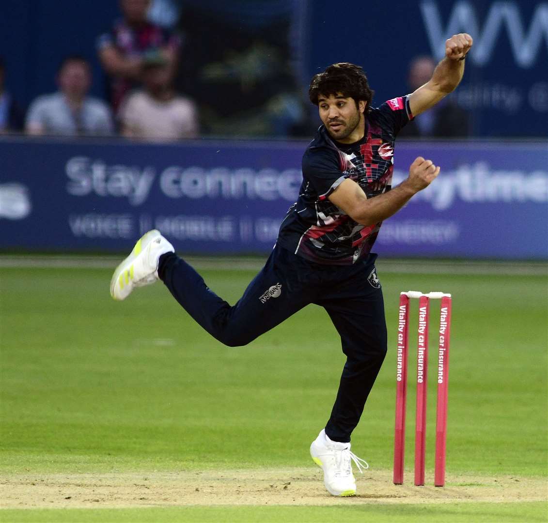 Qais Ahmad will be back with Kent for their 2022 T20 Blast campaign. Picture: Barry Goodwin