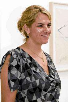 Tracey Emin with her work at Margate's Turner Contemporary