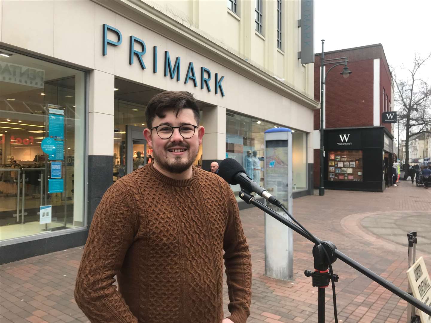 Busker Jordan Ravenhill likes to put a smile on faces in Chatham High Street