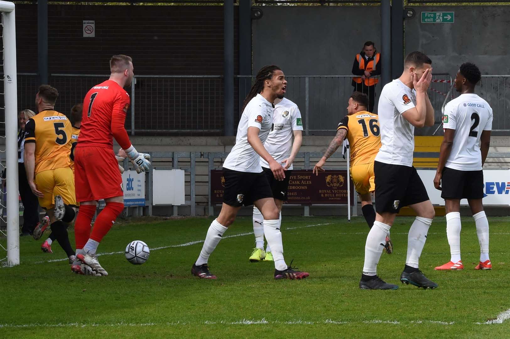 Dartford lost their unbeaten home record against Maidstone on Easter Monday Picture: Steve Terrell