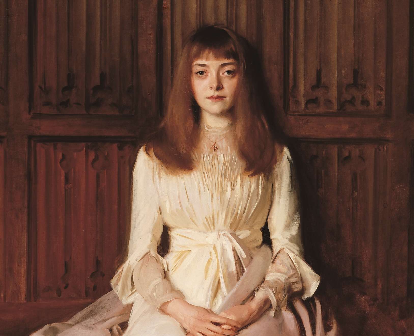 Elsie Palmer (A Young Lady in White) painted by John Singer Sargent is at Ightham Mote for a little longer
