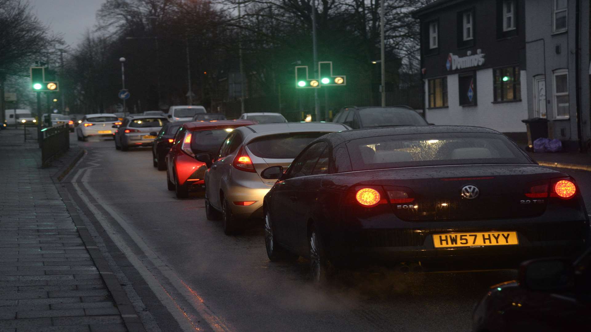 Heavy traffic in Military Road, Canterbury. Picture: Chris Davey