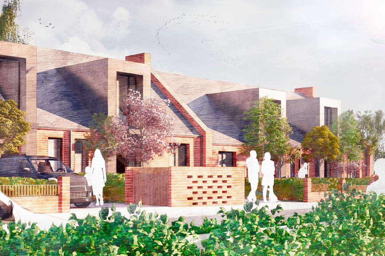 An artist impression of Gravesham council's homes planned for Constable Road, Gravesend. Picture: Gravesham council