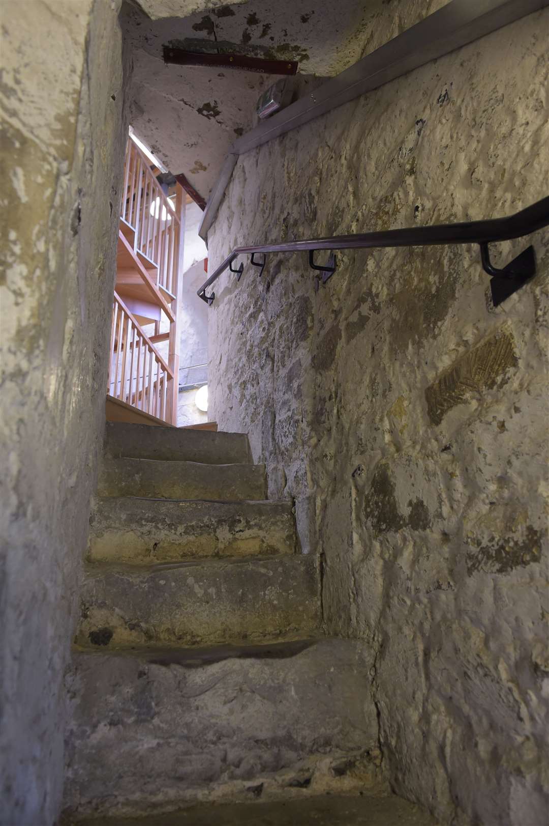 A narrow climb up the tower at St. Peter's church, Sandwich
