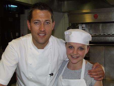 Lana Foyle, junior finalist in 2009 enjoys her amazing day with celebrity chef Richard Phillips