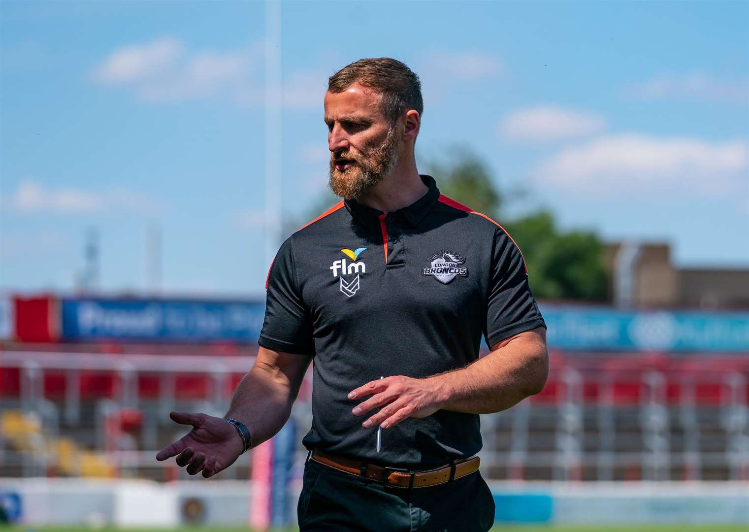 London Broncos' head Coach Mike Eccles ahead of the Betfred Championship match between London Broncos and Featherstone Rovers Picture: Liam McAvoy