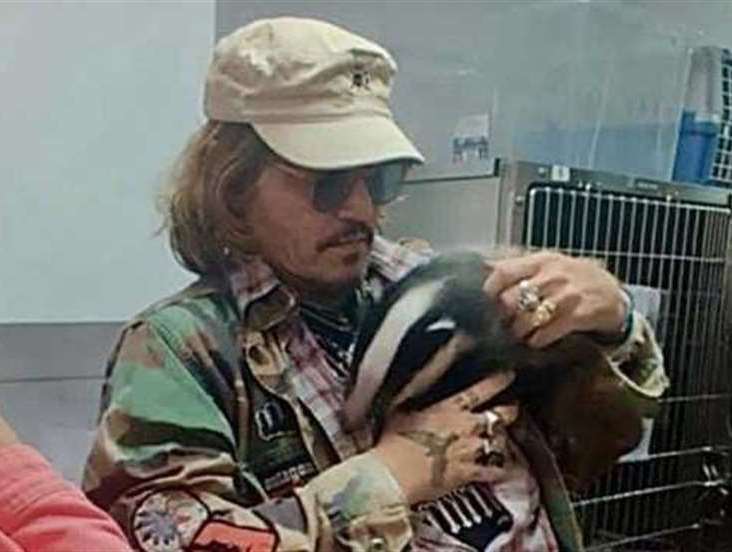 Johnny Depp visited Folly Wildlife Rescue, Tunbridge Wells in 2022