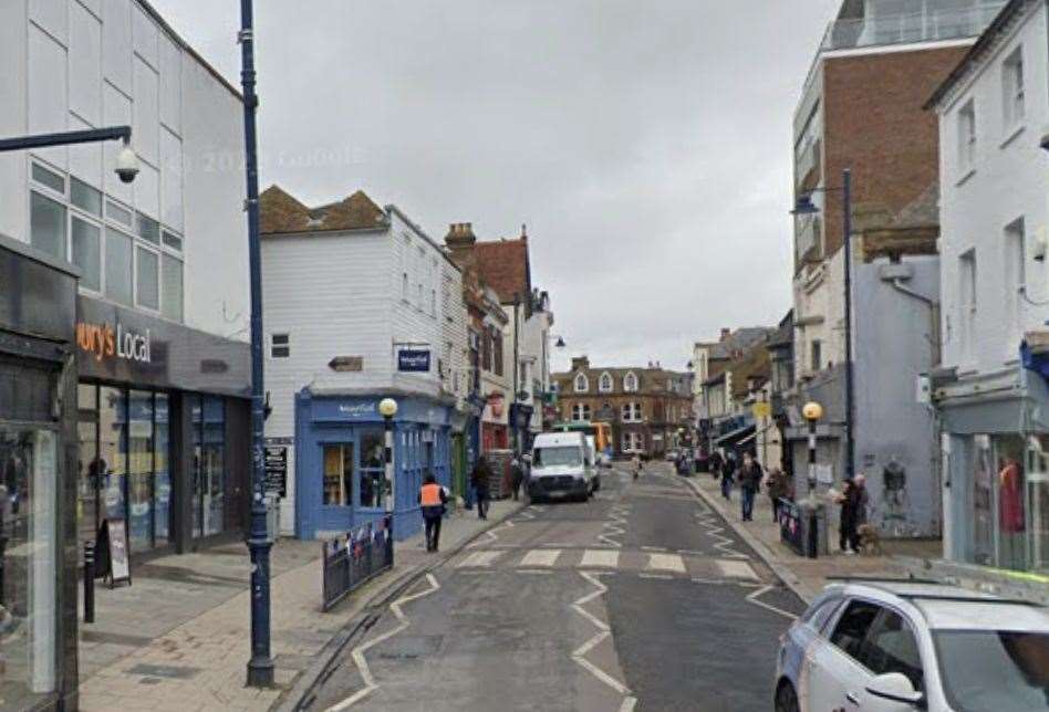 The disturbance happened in Whitstable High Street. Picture: Google