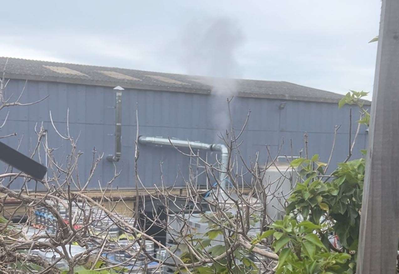 Steam coming out of the flue at Northdown Industrial Estate in Broadstairs. Picture: Matt Walters
